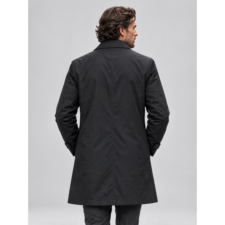 Trenchcoat impermeable de media longitud para hombre