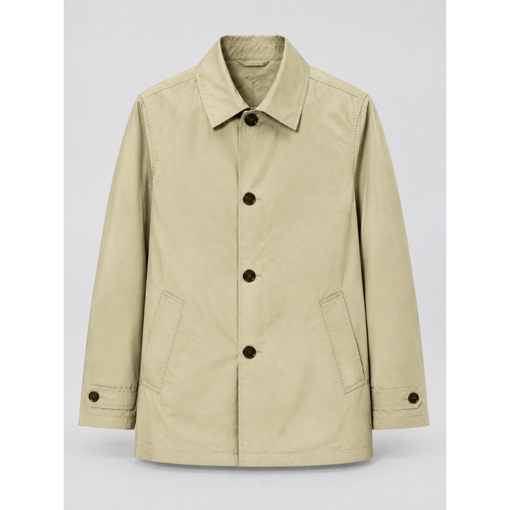 Trenchcoat impermeable de media longitud para hombre
