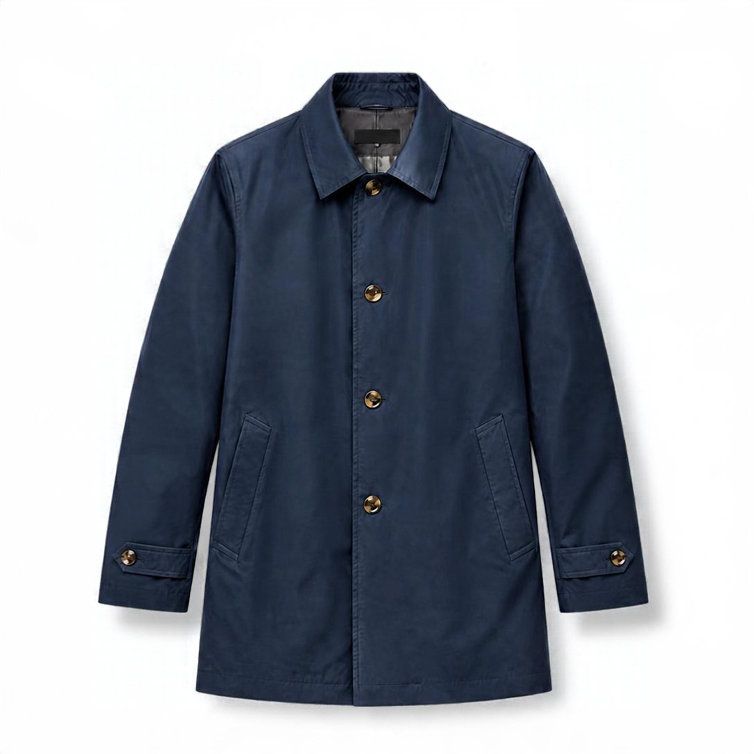 Trenchcoat impermeable de media longitud para hombre
