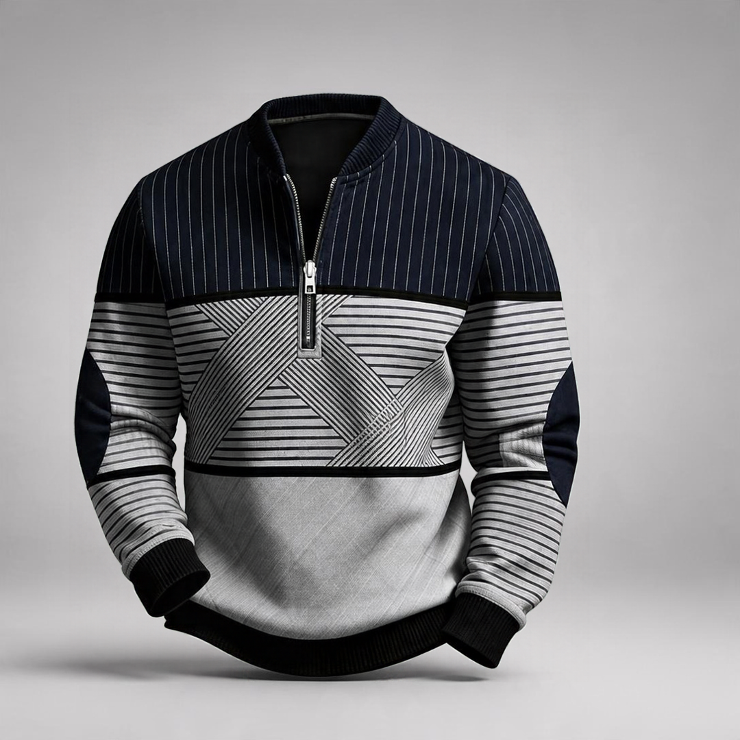 Viktor | Suéter Elegante para Hombre con Media Cremallera
