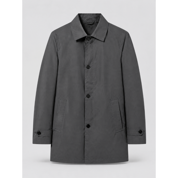 Trenchcoat impermeable de media longitud para hombre