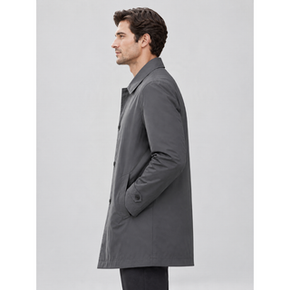 Trenchcoat impermeable de media longitud para hombre