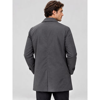 Trenchcoat impermeable de media longitud para hombre