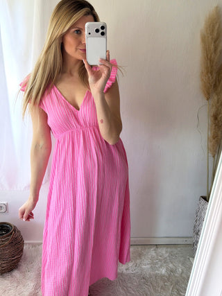 Vestido de Musselina Rayas Suaves
