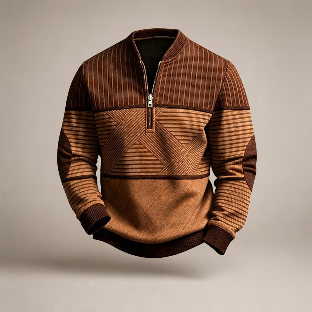 Viktor | Suéter Elegante para Hombre con Media Cremallera