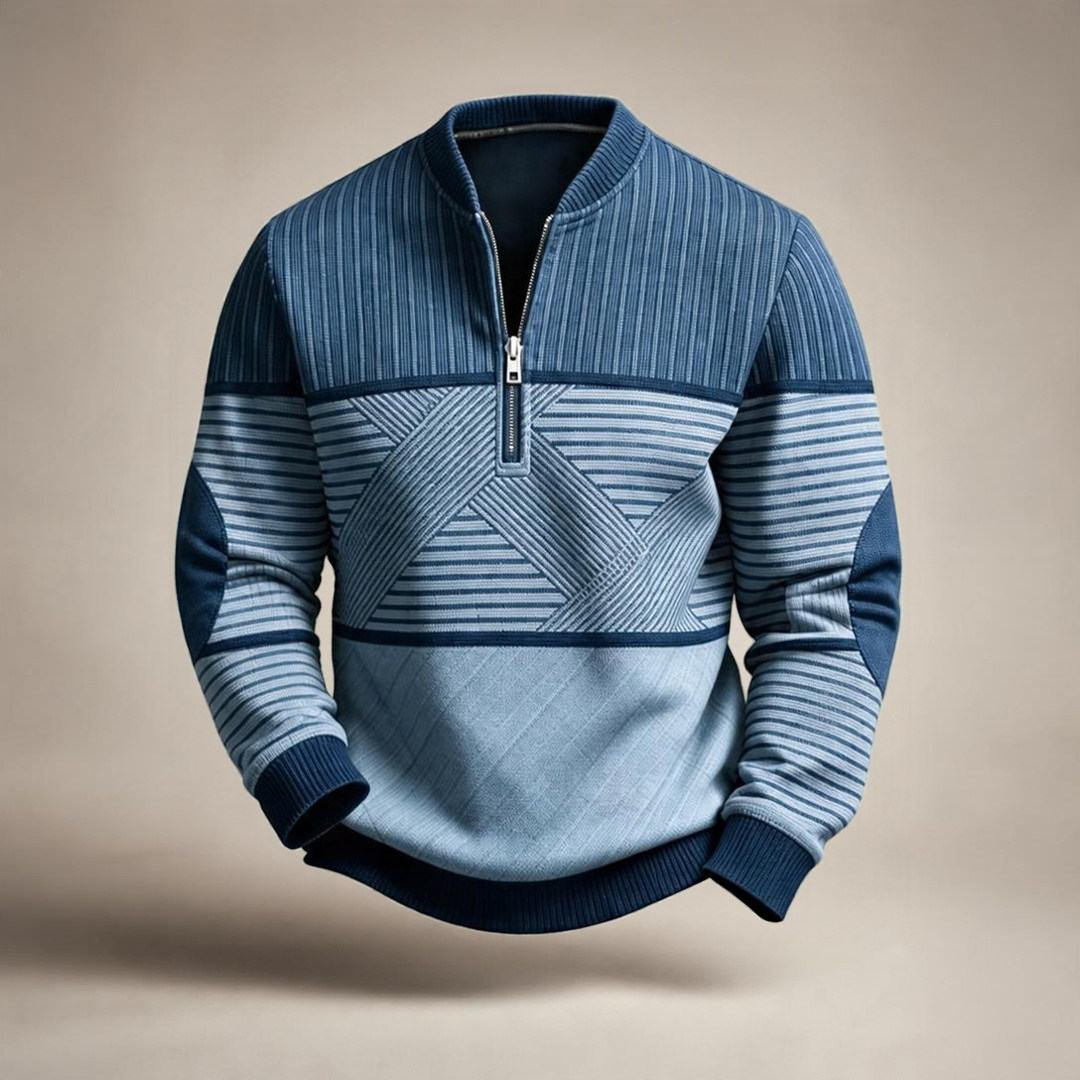 Viktor | Suéter Elegante para Hombre con Media Cremallera