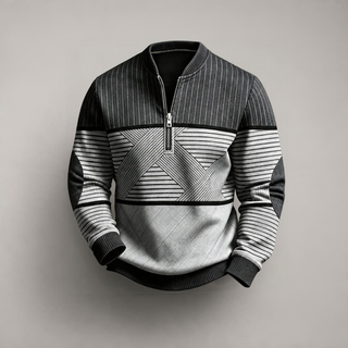 Viktor | Suéter Elegante para Hombre con Media Cremallera
