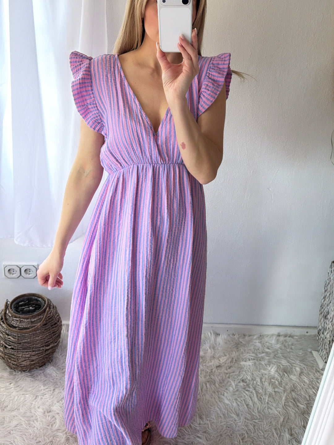 Vestido de Musselina Rayas Suaves