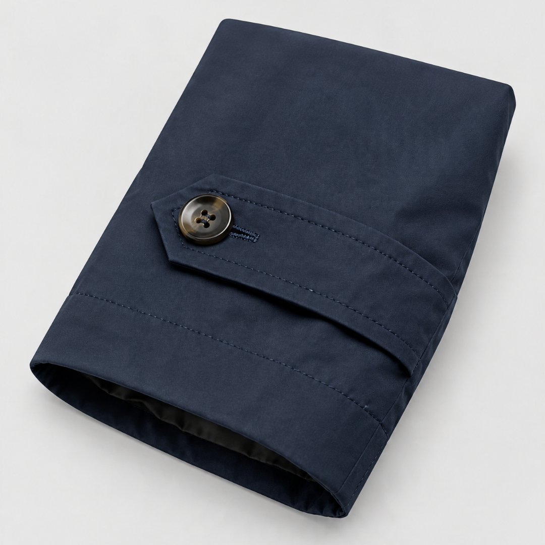 Trenchcoat impermeable de media longitud para hombre
