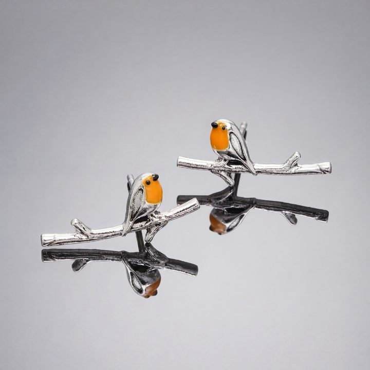 Pendientes de aves estilo caricatura