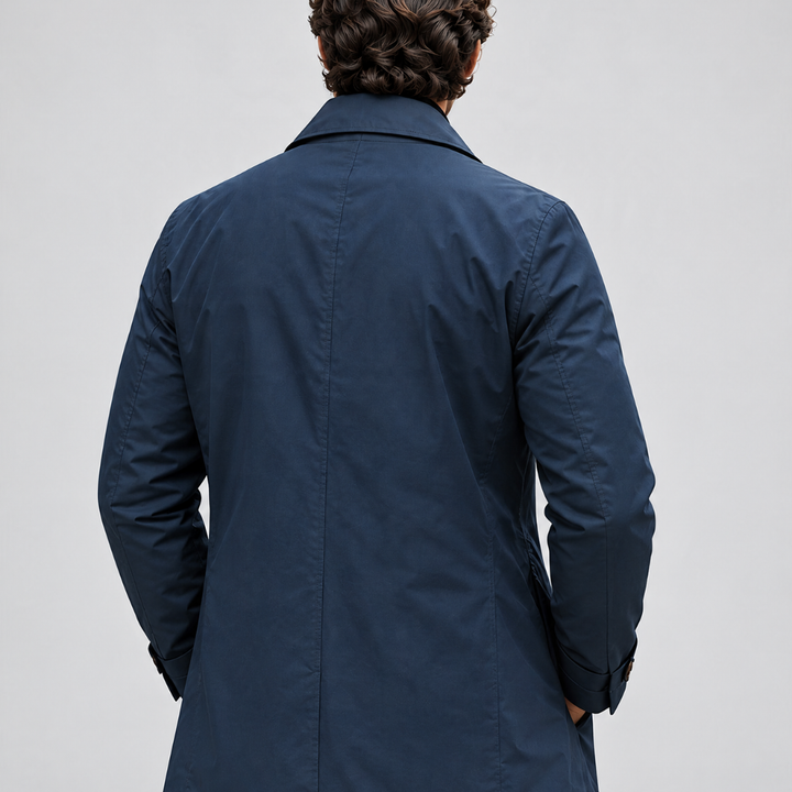 Trenchcoat impermeable de media longitud para hombre