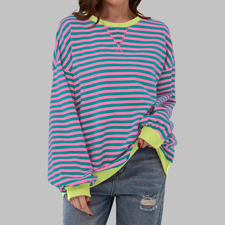 Claudia | Ligera Sudadera de Rayas