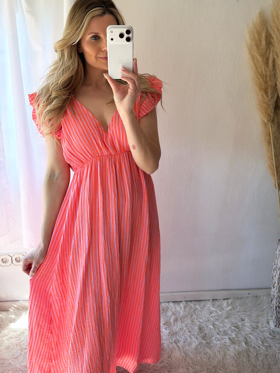 Vestido de Musselina Rayas Suaves