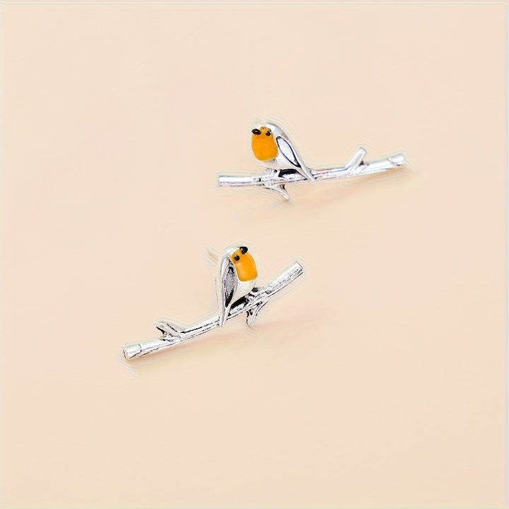 Pendientes de aves estilo caricatura