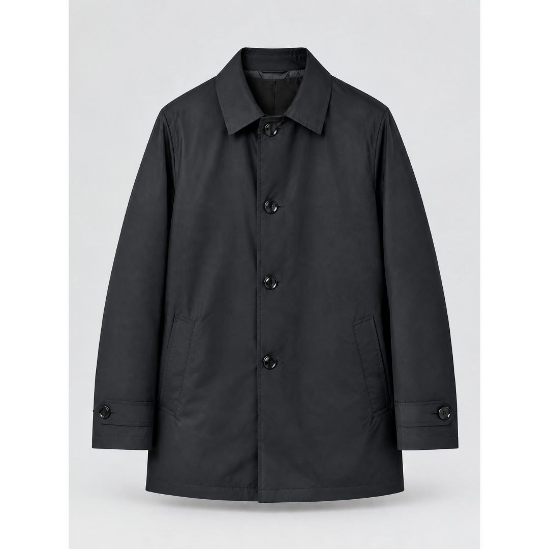 Trenchcoat impermeable de media longitud para hombre