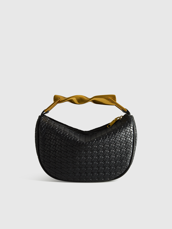 Auryn | Bolso de piel texturizada con detalle de cadena