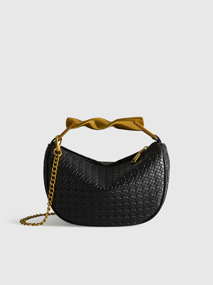 Auryn | Bolso de piel texturizada con detalle de cadena