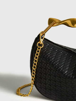 Auryn | Bolso de piel texturizada con detalle de cadena