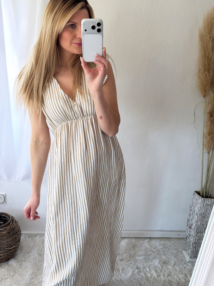 Vestido de Musselina Rayas Suaves