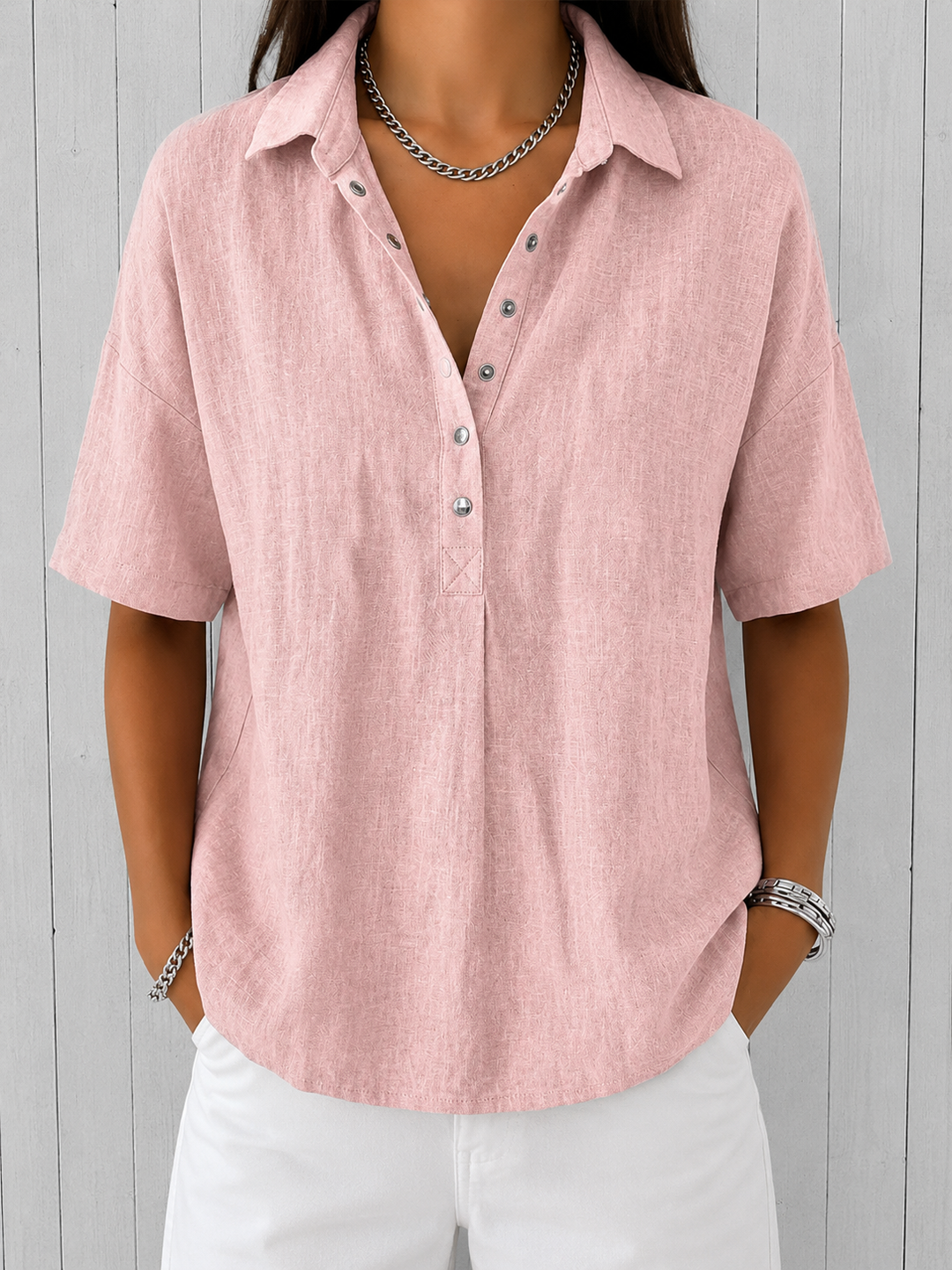 Concha | Blouse with Collar and Buttons