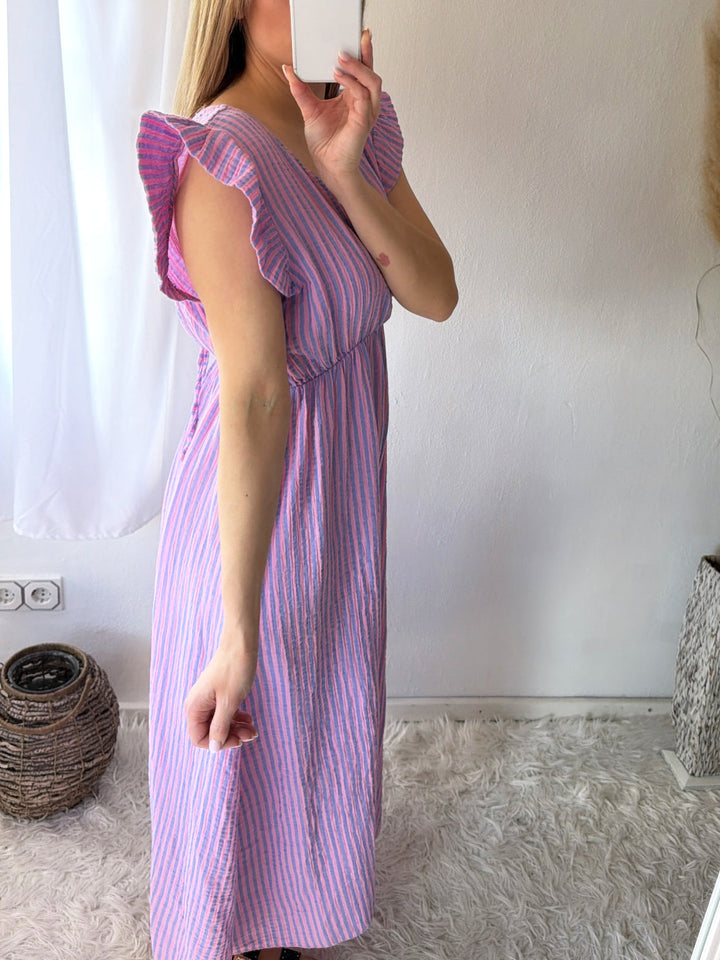 Vestido de Musselina Rayas Suaves