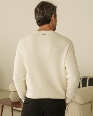 Suéter de Punto con Textura (Blanco Roto)