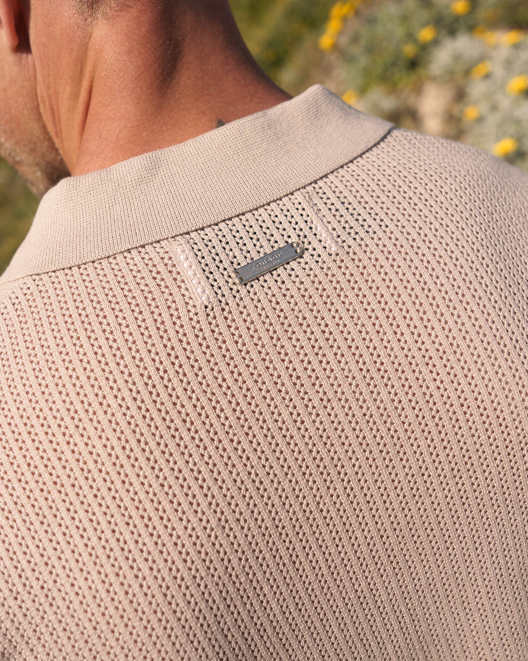 Camiseta Polo de Malla (Tono Gris)