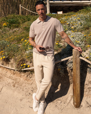 Camiseta Polo de Malla (Tono Gris)