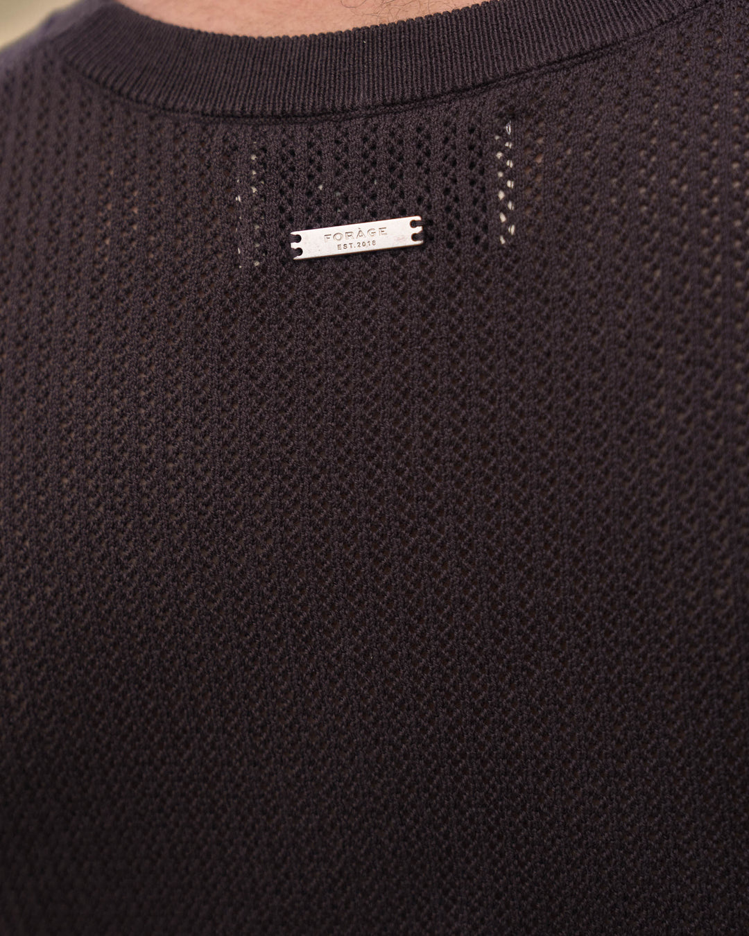 Camiseta Sin Mangas de Malla en Color Marrón