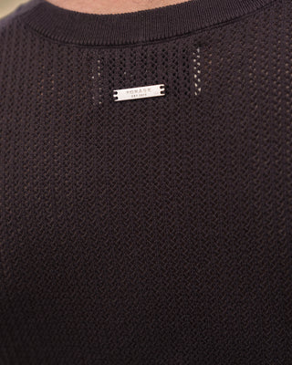 Camiseta Sin Mangas de Malla en Color Marrón