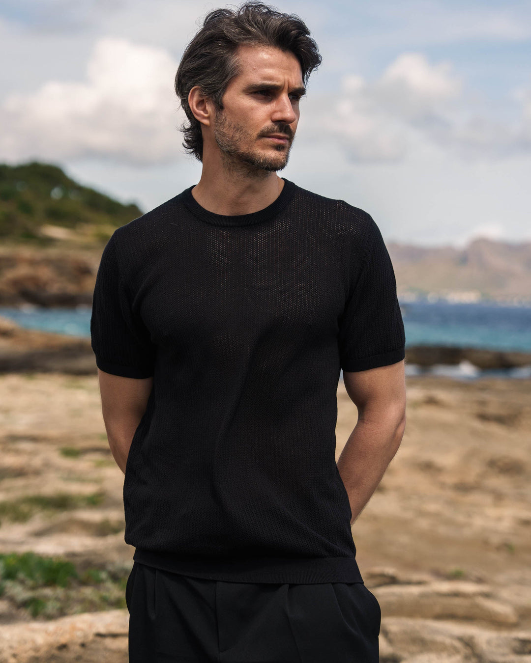 Camiseta de Malla Negra