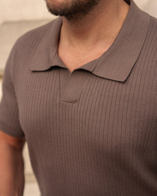 Camiseta Polo de Tejido Amplio (Moca)