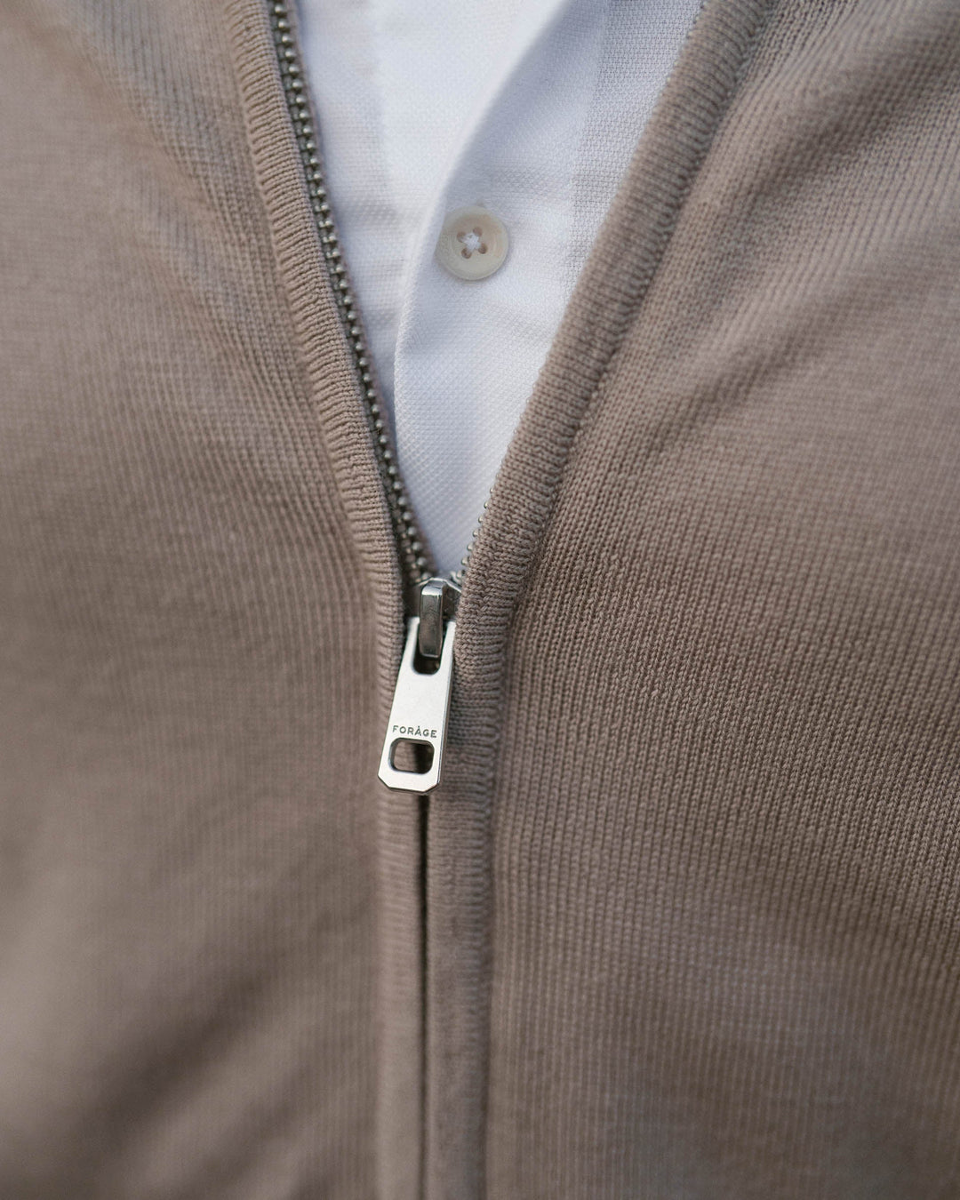 Taupe Merino Cardigan