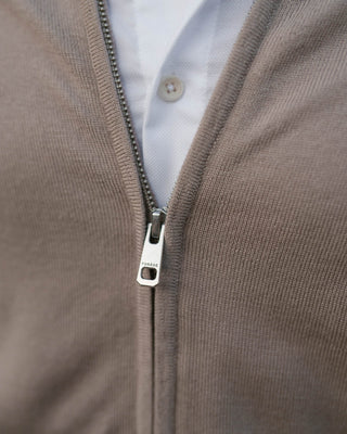 Taupe Merino Cardigan