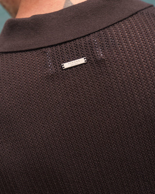 Camiseta Polo de Malla (Marrón)