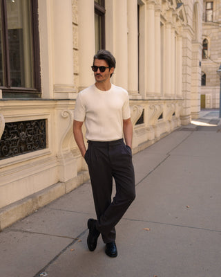 Camiseta de Punto Oversize (Blanco Roto)