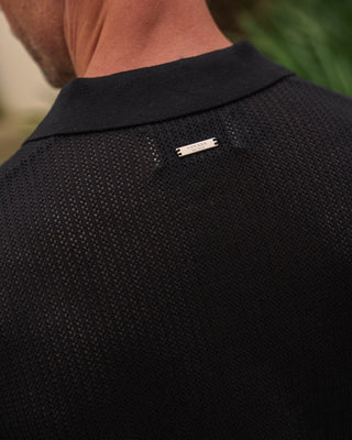 Camiseta Polo de Malla (Negra)