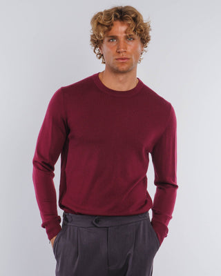 Suéter de Merino en Color Burdeos