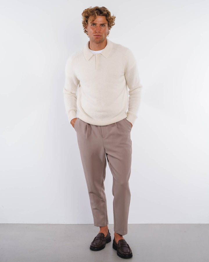 Suéter de Mohair Tejido en Tonos Grises