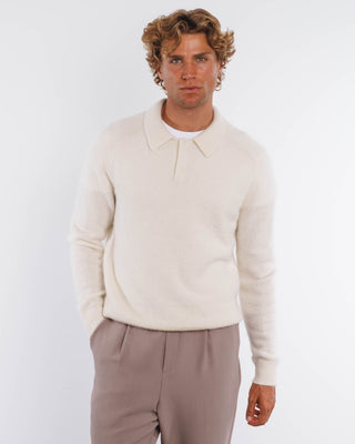 Suéter de Mohair Tejido en Tonos Grises