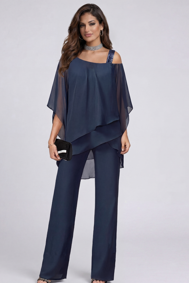 Manuela | Conjunto de Dos Piezas con Pantalón Amplio