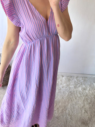 Vestido de Musselina Rayas Suaves