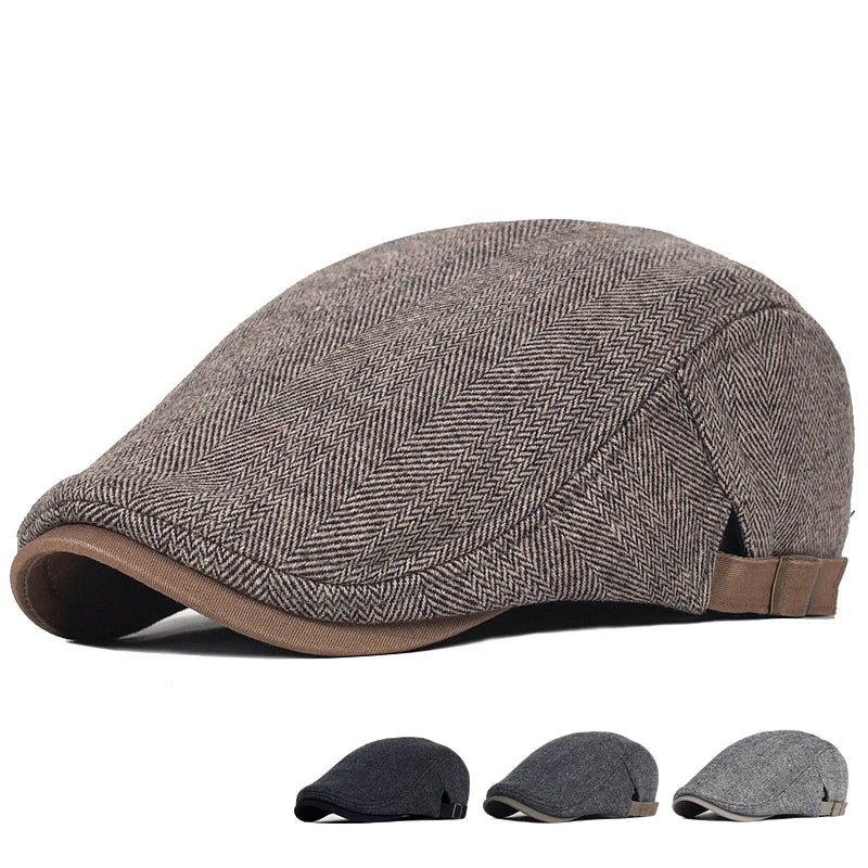 Marcos | Boina moderna para hombre con patrón de espiga