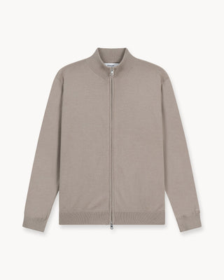 Taupe Merino Cardigan