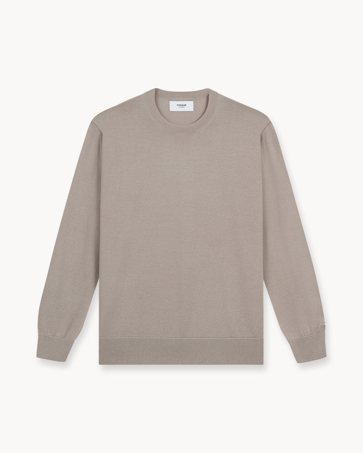 Suéter de Lana Merino en Color Taupe