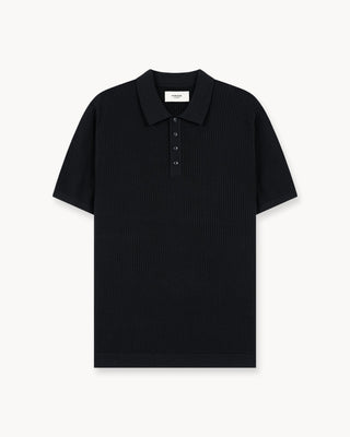 Camiseta Polo de Malla (Negra)