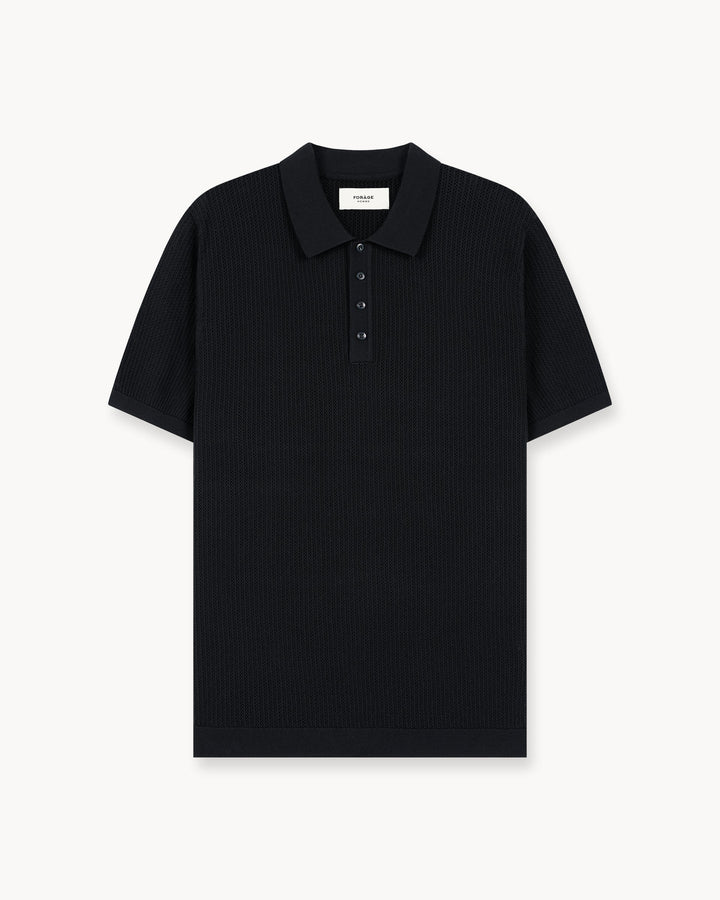 Camiseta Polo de Malla (Negra)