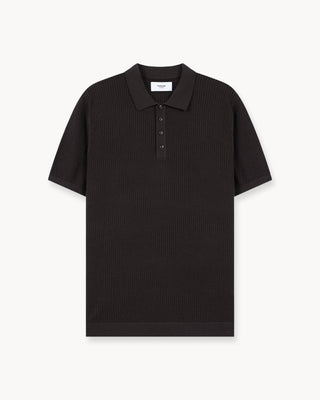 Camiseta Polo de Malla (Marrón)