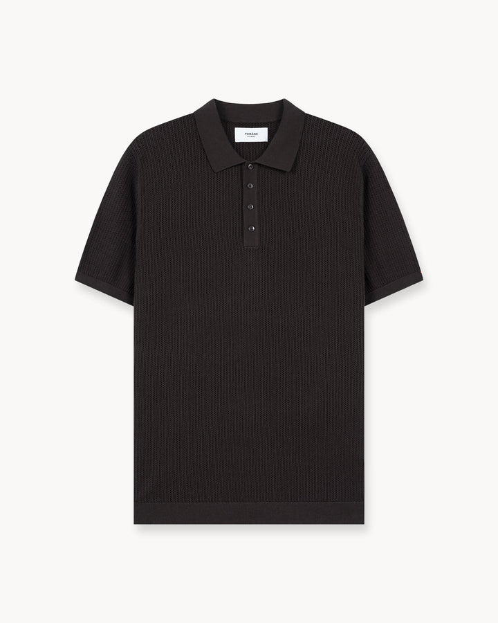 Camiseta Polo de Malla (Marrón)
