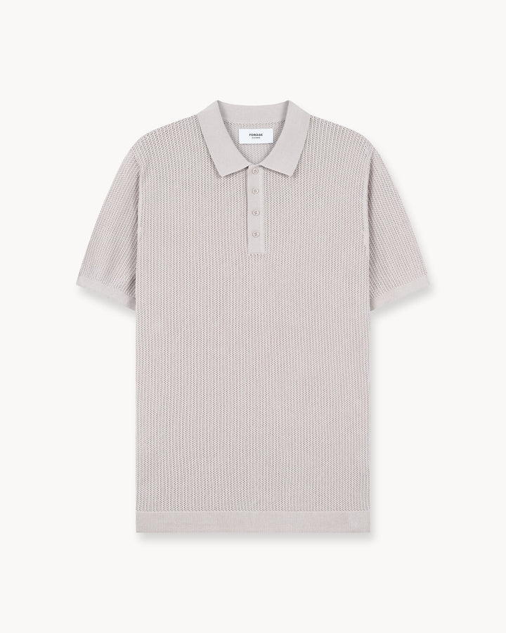 Camiseta Polo de Malla (Tono Gris)